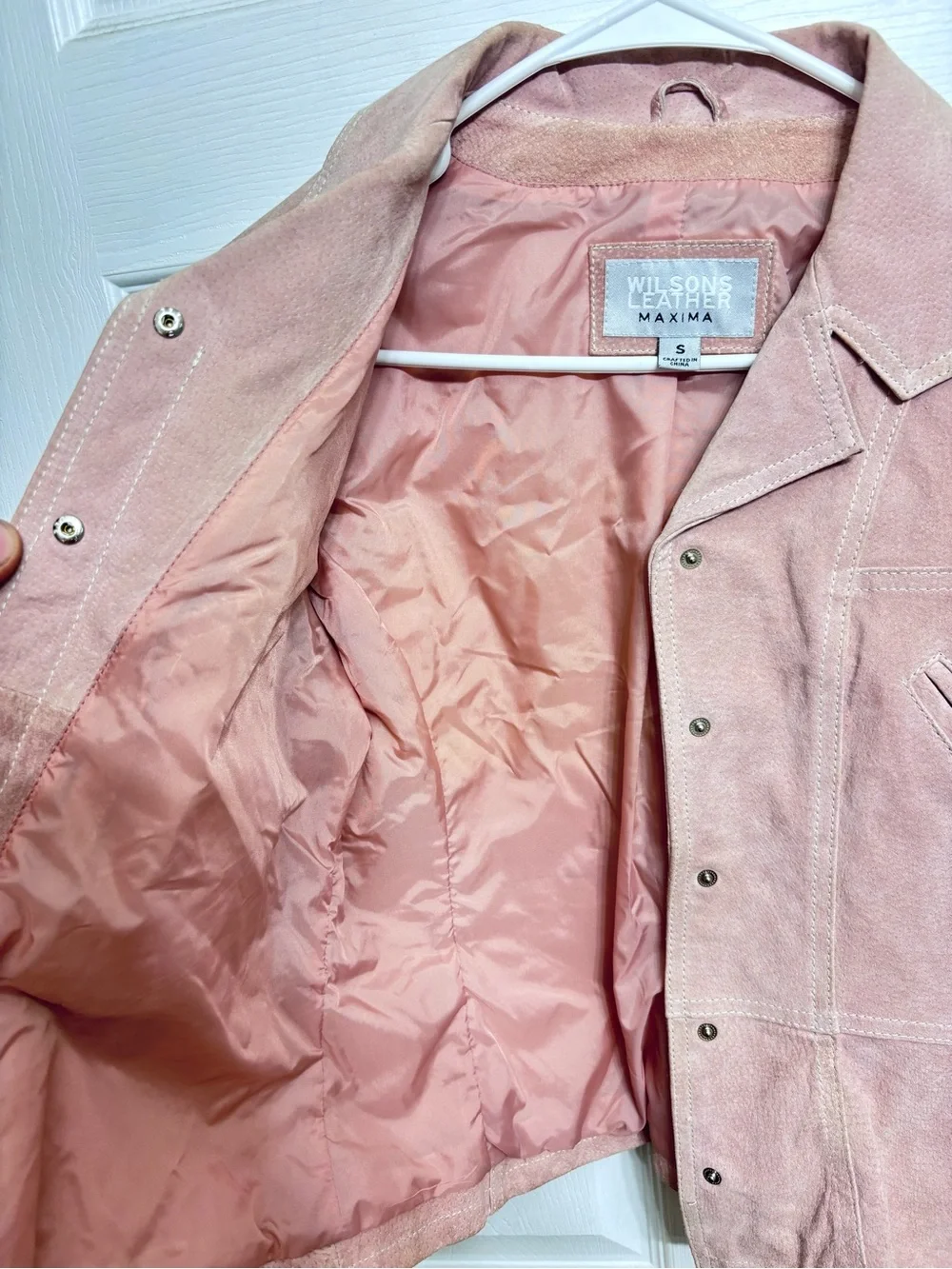 Wilsons Leather jacket. small Pink Suede Jacket - Women's